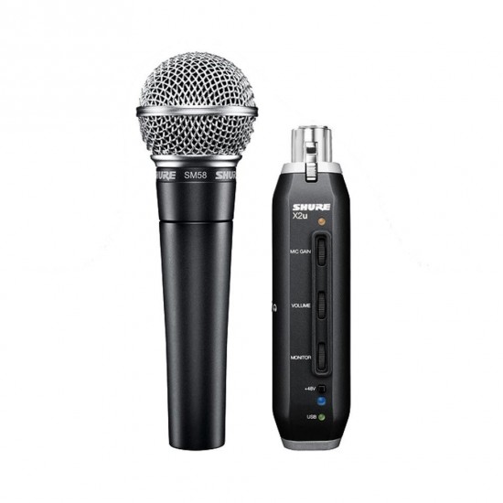 Microphone with XLR to USB adapter Shure SM58-X2U